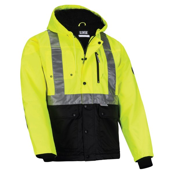 Ergodyne Workwear Jacket, Class 2, Type R, Lime, Size 3XL 8275